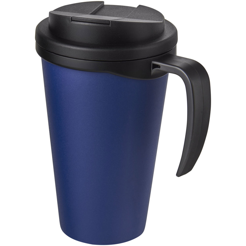 Americano® Grande 350 ml geïsoleerde beker - voor bedrijven en relatiegeschenken - Blauw, Zwart