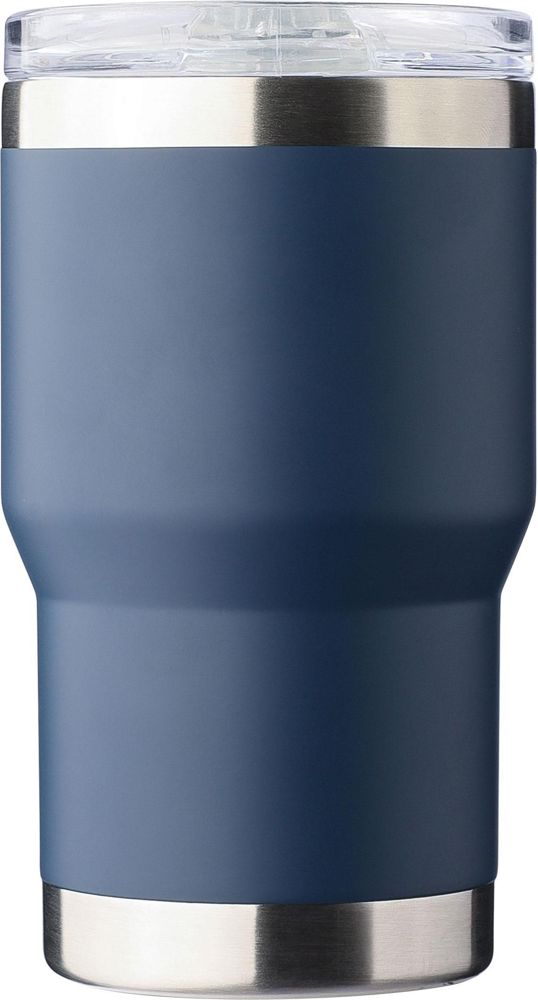 Gerecyclede roestvrijstalen dubbelwandige to go mok (350 ml) Ayen - kopen of bedrukken - blauw