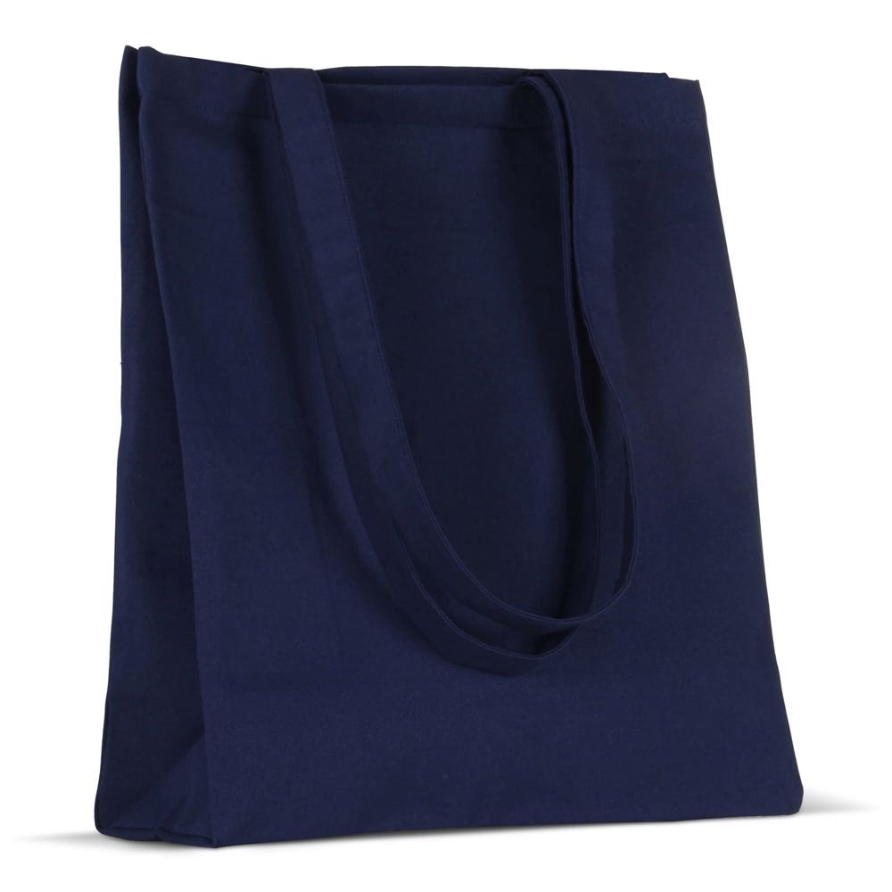 Draagtas gerecycled katoen met bodem 140g/m² 38x10x42cm