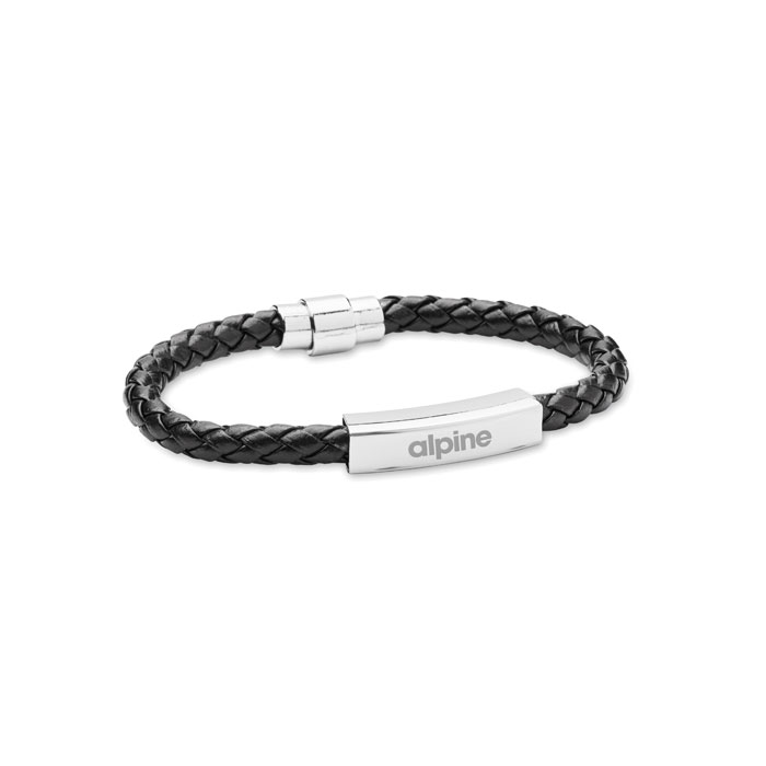 FAULETI - Gevlochten kunstleren armband - bedrukt of onbedrukt verkrijgbaar