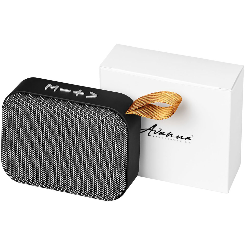 Fashion Bluetooth®-speaker van stof - met logo of onbedrukt bestellen - Grijs