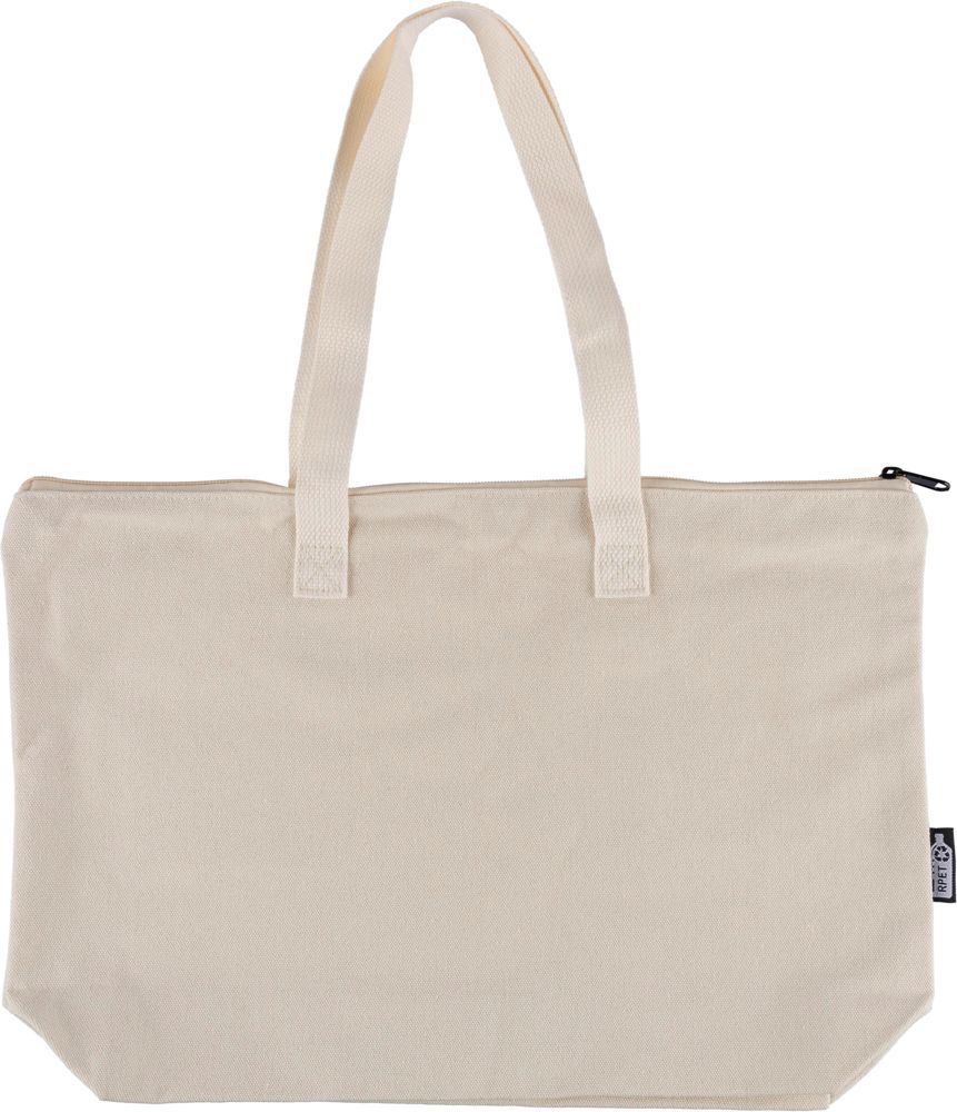 Gerecyclede polycotton (330 gsm) draagtas Malina - kopen of bedrukken - Beige