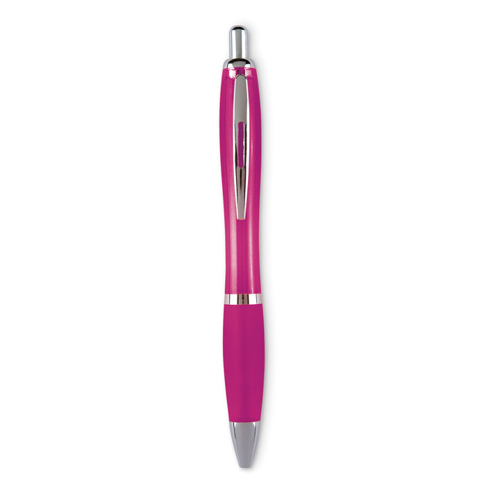 RIOCOLOUR - Balpen met drukmechanisme - bedrukt of onbedrukt verkrijgbaar - fuchsia