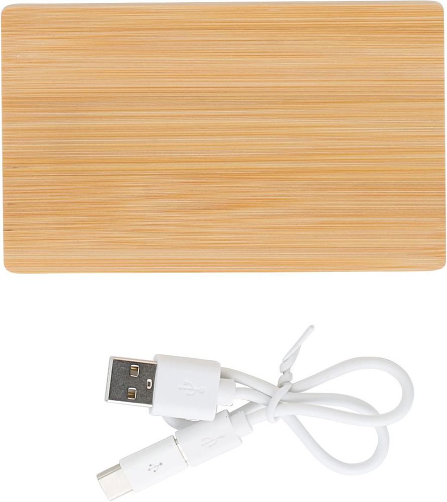 Bamboe powerbank Ruby - kopen of bedrukken - bruin