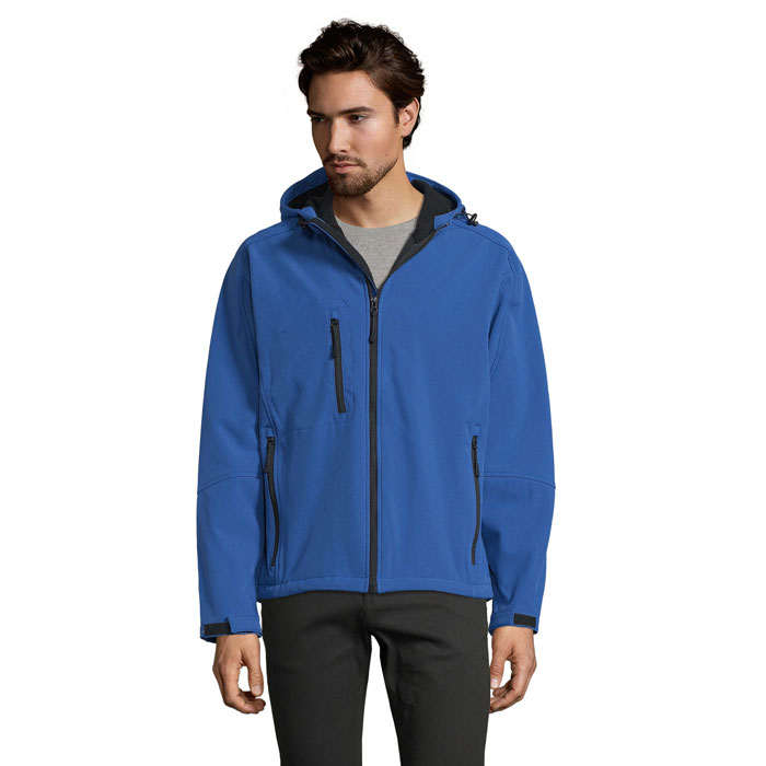 REPLAY MEN - REPLAY HEREN SOFTSHELL - met logo of onbedrukt bestellen - Koningsblauw