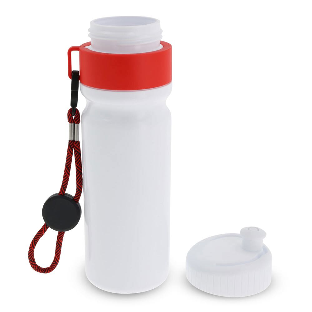 Sportbidon met rand en koord 750ml