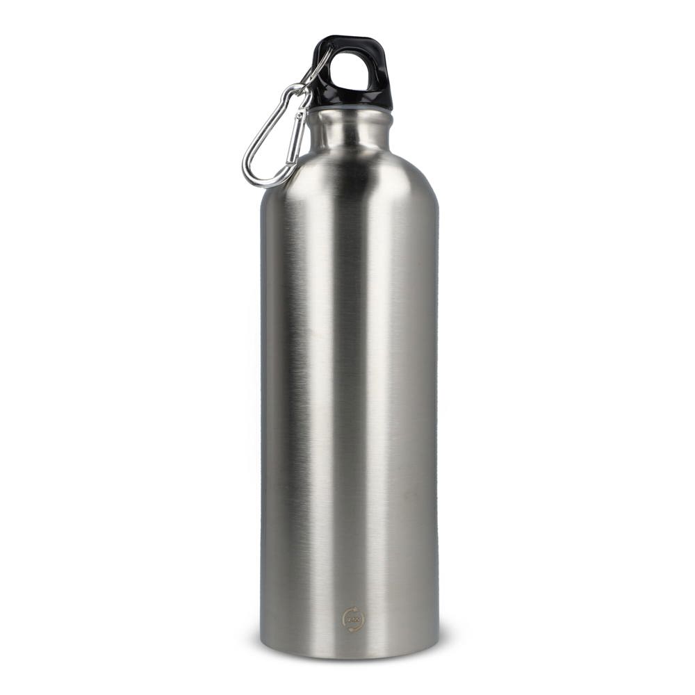 R-SS enkelwandige fles met karabijnhaak 750ml - kopen of bedrukken - zilver