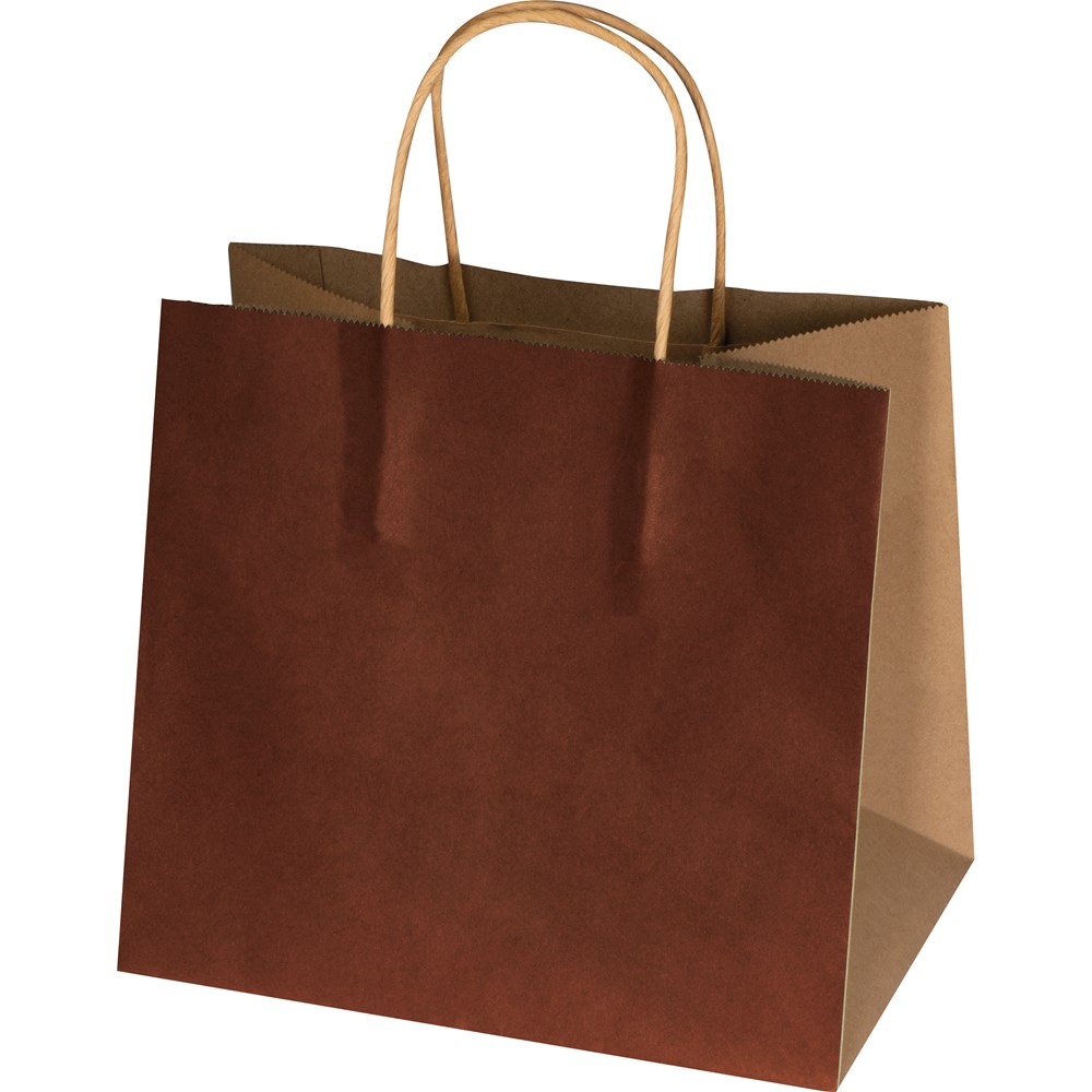 papieren tas, klein - kopen of bedrukken - Bruin