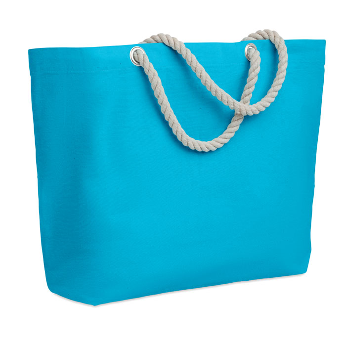 MENORCA - Strandtas met touw handvatten - kopen of bedrukken - turquoise