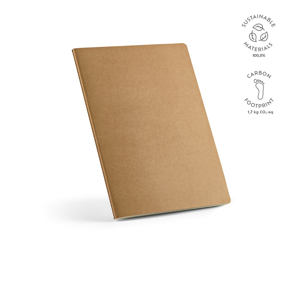 Bronte A4 notitieboek gerecycled papier 70 gsm - met logo of onbedrukt bestellen - Natuurlijk