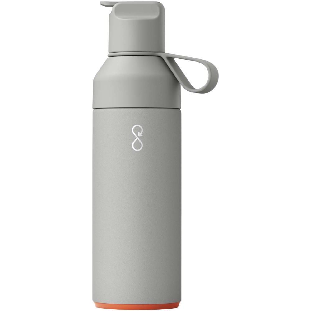 Ocean Bottle GO 500 ml vacuüm geïsoleerde waterfles - bedrukt of onbedrukt verkrijgbaar - Rotsgrijs