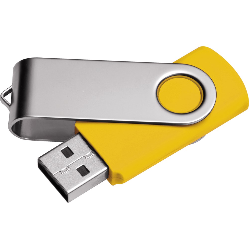 USB-stick16GB - bedrukt of onbedrukt verkrijgbaar - Geel