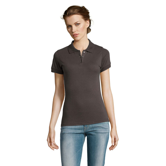 PRIME WOMEN - PRIME dames polo200g - bedrukt of onbedrukt verkrijgbaar - donker grijs