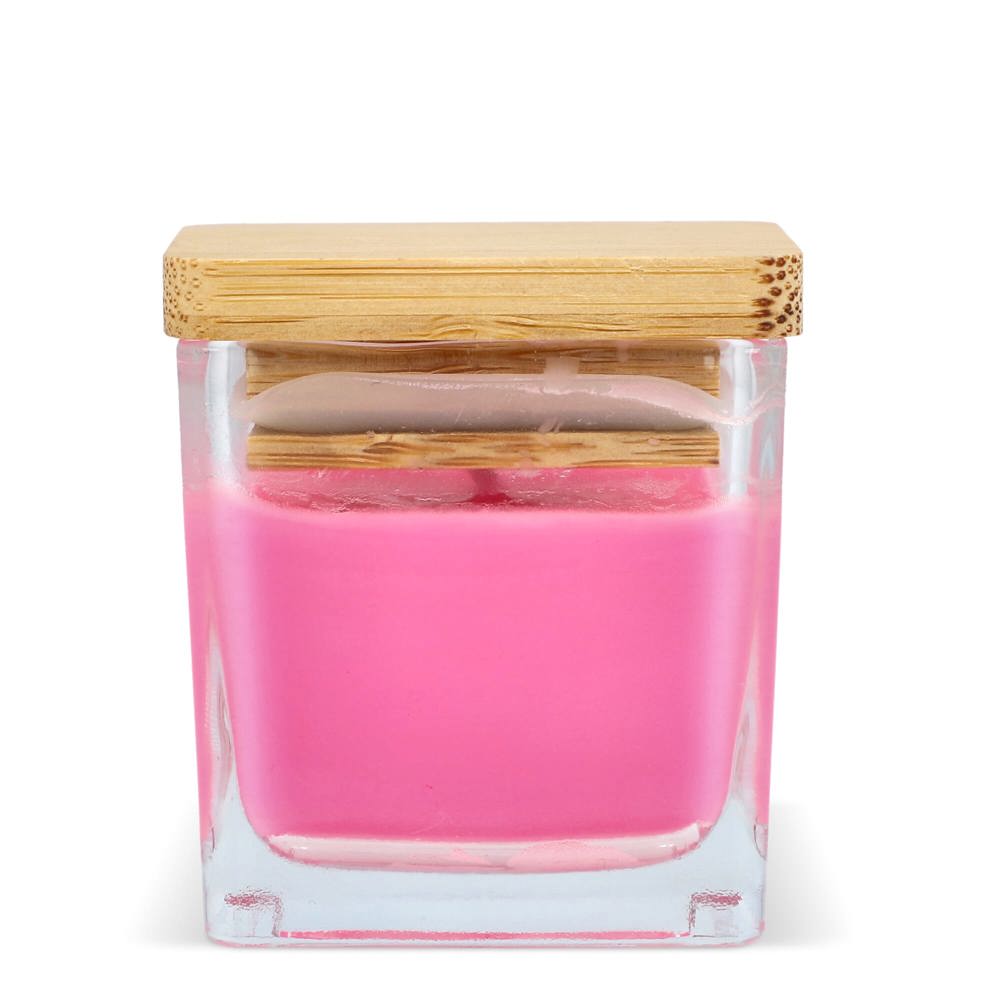 Chakra plantaardige kaars in glazen houder