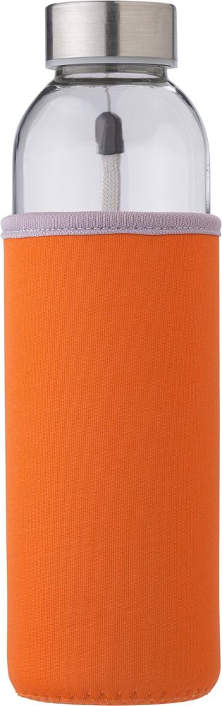 Glazen fles (500 ml) Nika - bedrukt of onbedrukt verkrijgbaar - Oranje