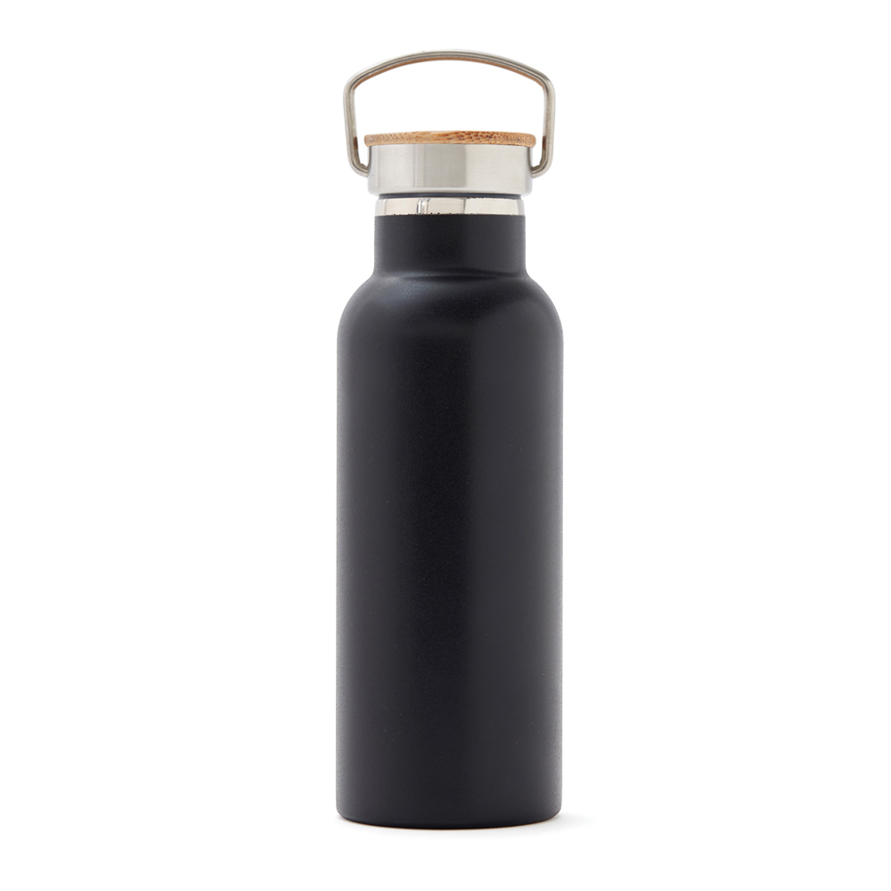 VINGA Miles thermosfles - bedrukt of onbedrukt verkrijgbaar - zwart (± PMS Black)