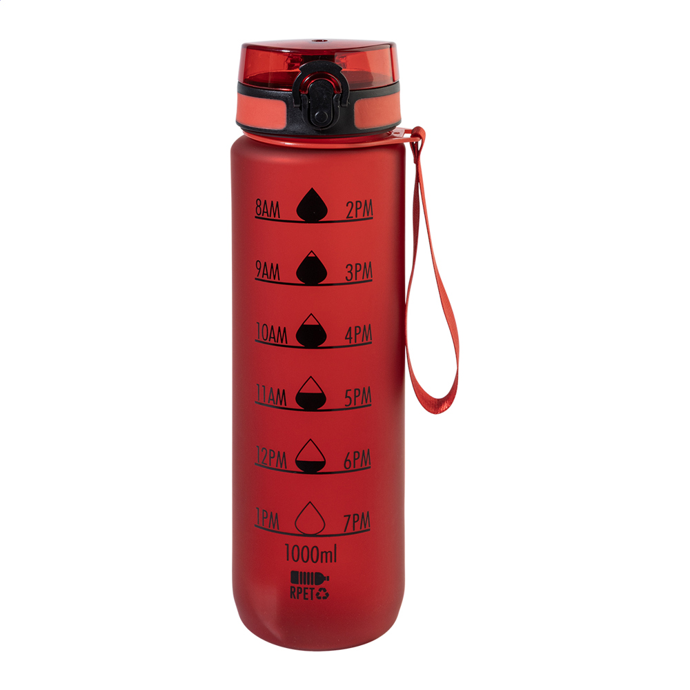 Sipcount - RPET motivatie fles - met logo of onbedrukt bestellen - rood