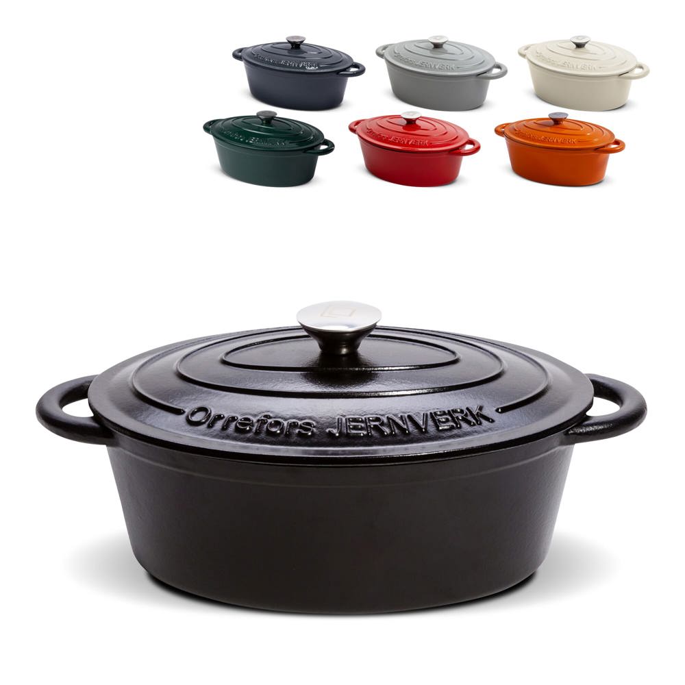 Orrefors Jernverk Ovale geëmailleerde braadpan 3.5L - voor bedrijven en relatiegeschenken