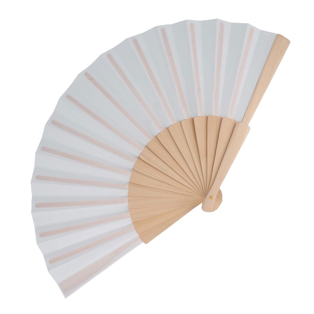 Waaier hout & R-PET - kopen of bedrukken - wit
