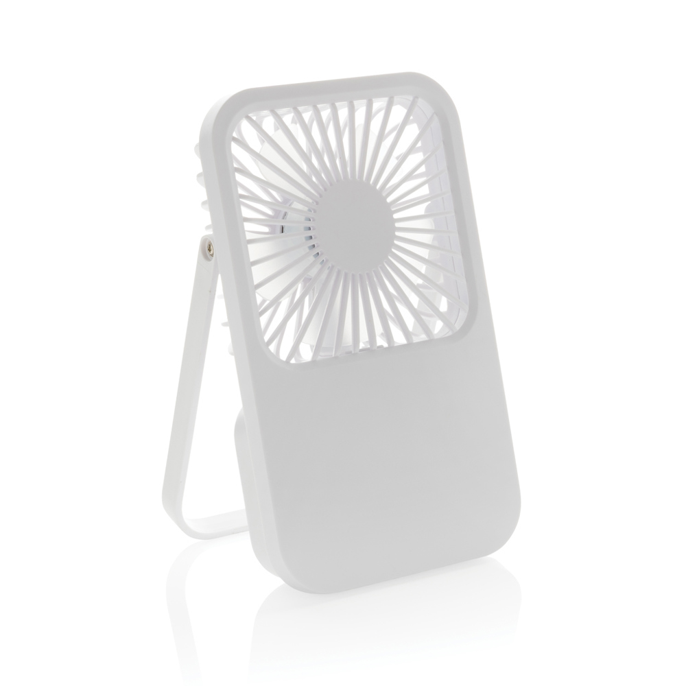 Aervina RCS rplastic herlaadbare bureauventilator - voor bedrijven en relatiegeschenken - wit (± PMS White)