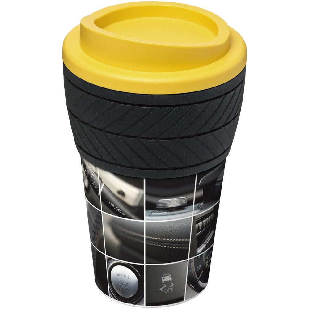Brite Americano® tyre 350 ml geïsoleerde beker - bedrukt of onbedrukt verkrijgbaar - geel