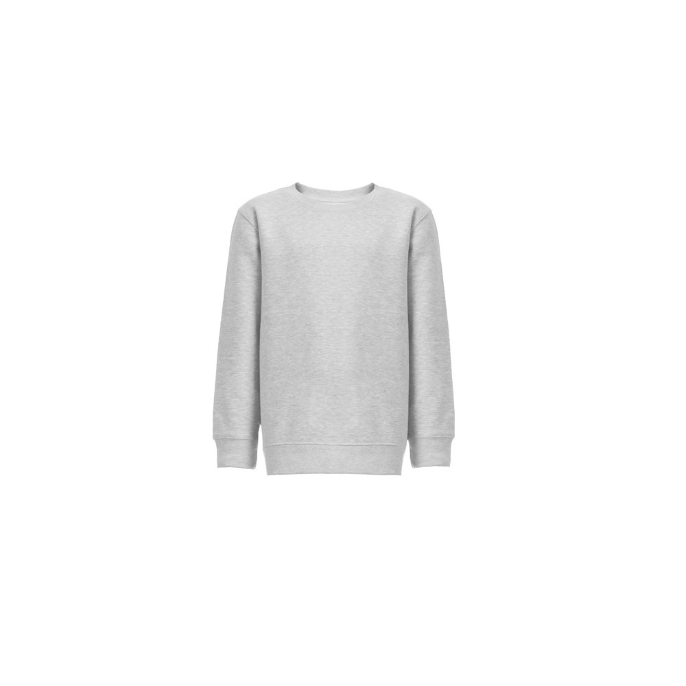THC DELTA KIDS. Sweatshirt voor kinderen van gerecycled katoen en polyester - voor bedrijven en - Heide licht grijs