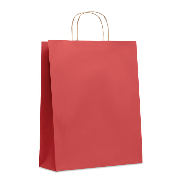 PAPER TONE L - Grote papieren geschenktas - bedrukt of onbedrukt verkrijgbaar - Rood