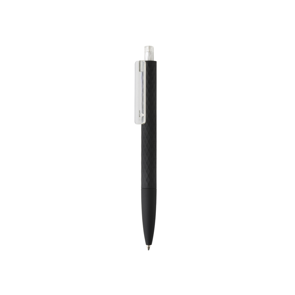 X3 RCS R-ABS smooth touch pen - met logo of onbedrukt bestellen - transparant, zwart (± PMS Transparent/ ± PMS Black)
