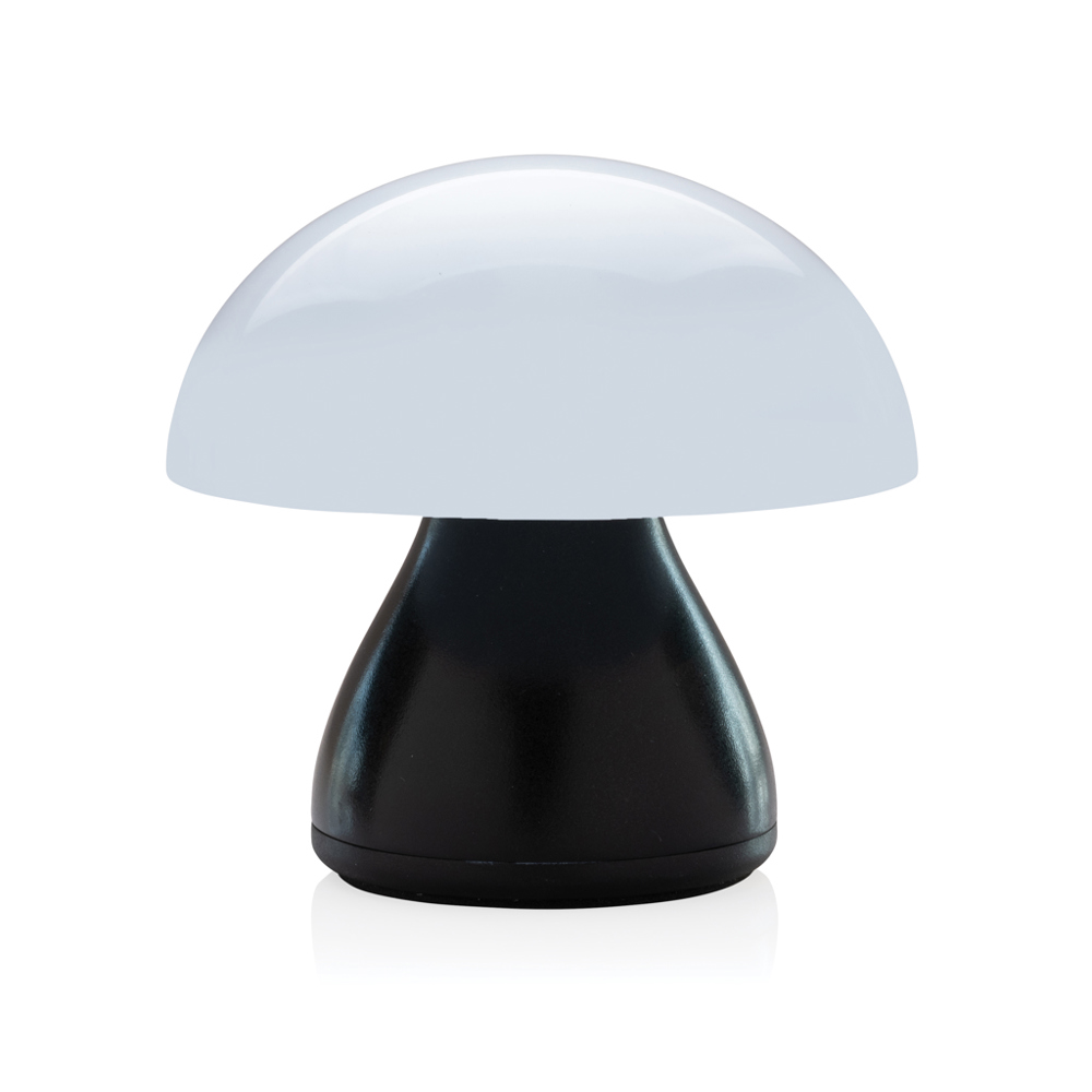 Luming RCS gerecycled plastic USB-oplaadbare tafellamp - voor bedrijven en relatiegeschenken - zwart (± PMS Black)
