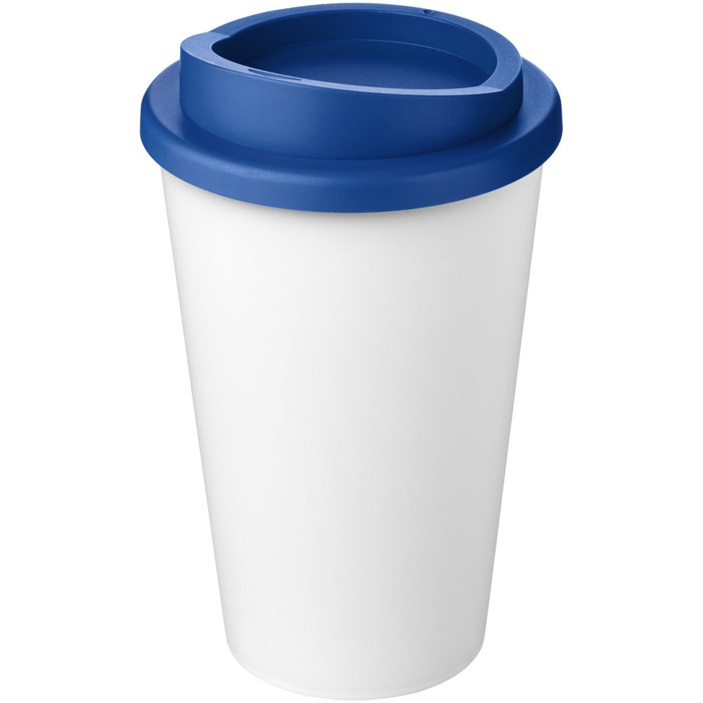 Americano® Eco 350 ml gerecyclede drinkbeker - kopen of bedrukken - Wit, Middenblauw