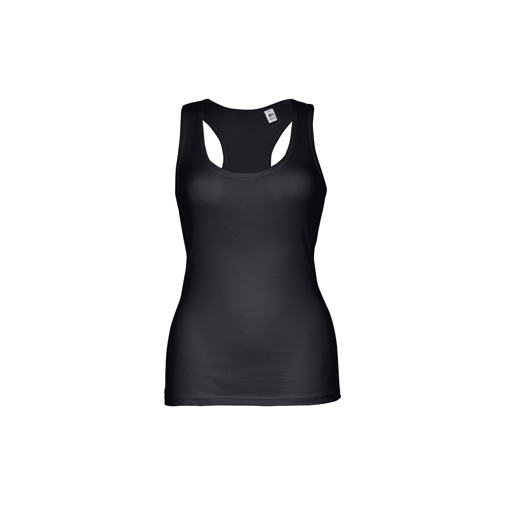 THC TIRANA. Katoenen dames-T-shirt zonder mouwen - kopen of bedrukken - zwart