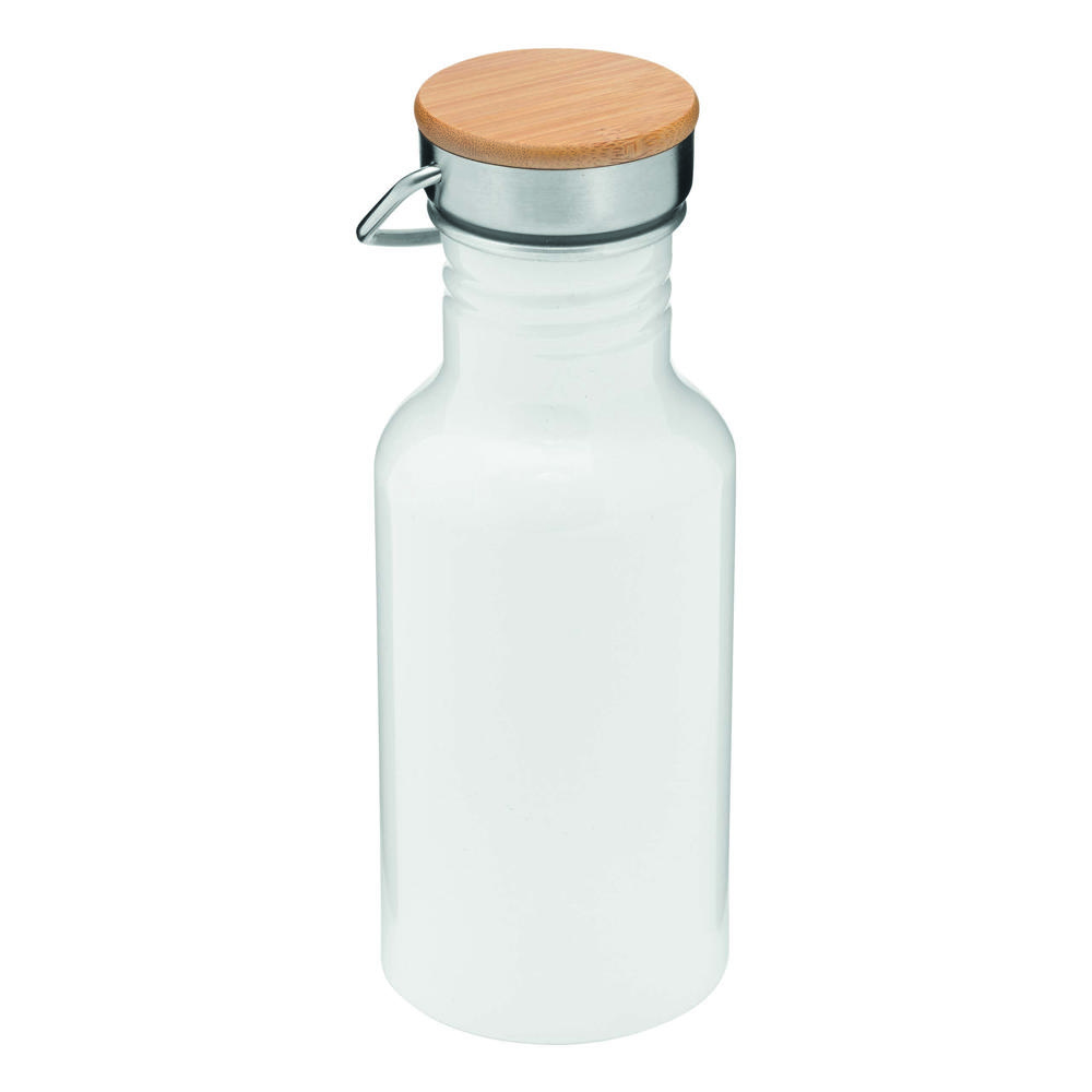 ECO TRANSIT - Aluminium drinkfles - voor bedrijven en relatiegeschenken - wit