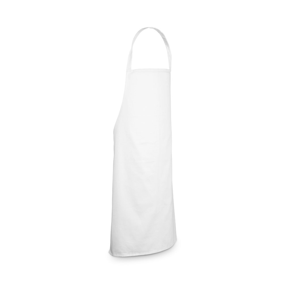 CUMIN. Katoenen keperstof schort (180 g/m²) - met logo of onbedrukt bestellen - Wit