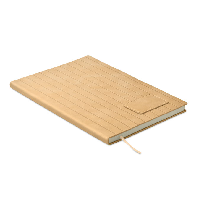 TINTRAY - A5 notitieboek in smokey PU - voor bedrijven en relatiegeschenken - Beige