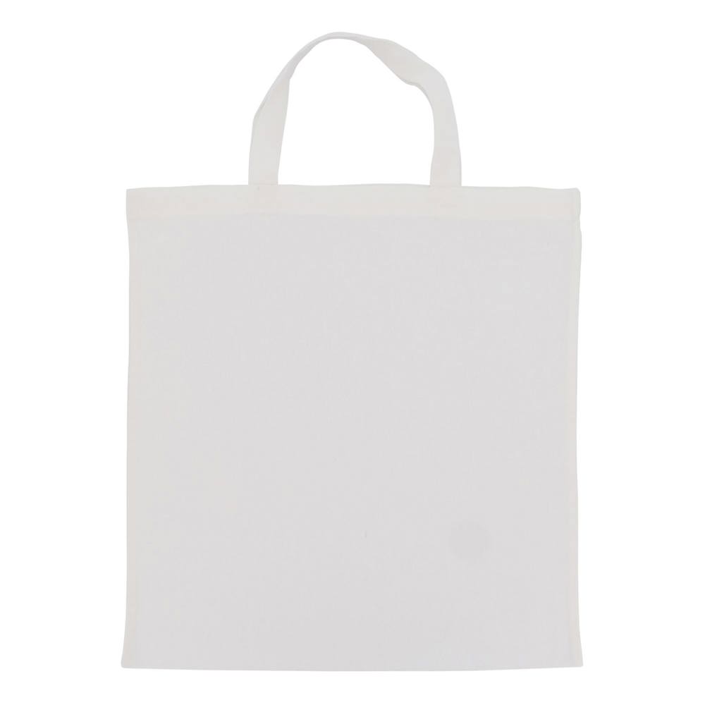 Schoudertas OEKO-TEX® gekleurd kort 140g/m² 38x42 cm