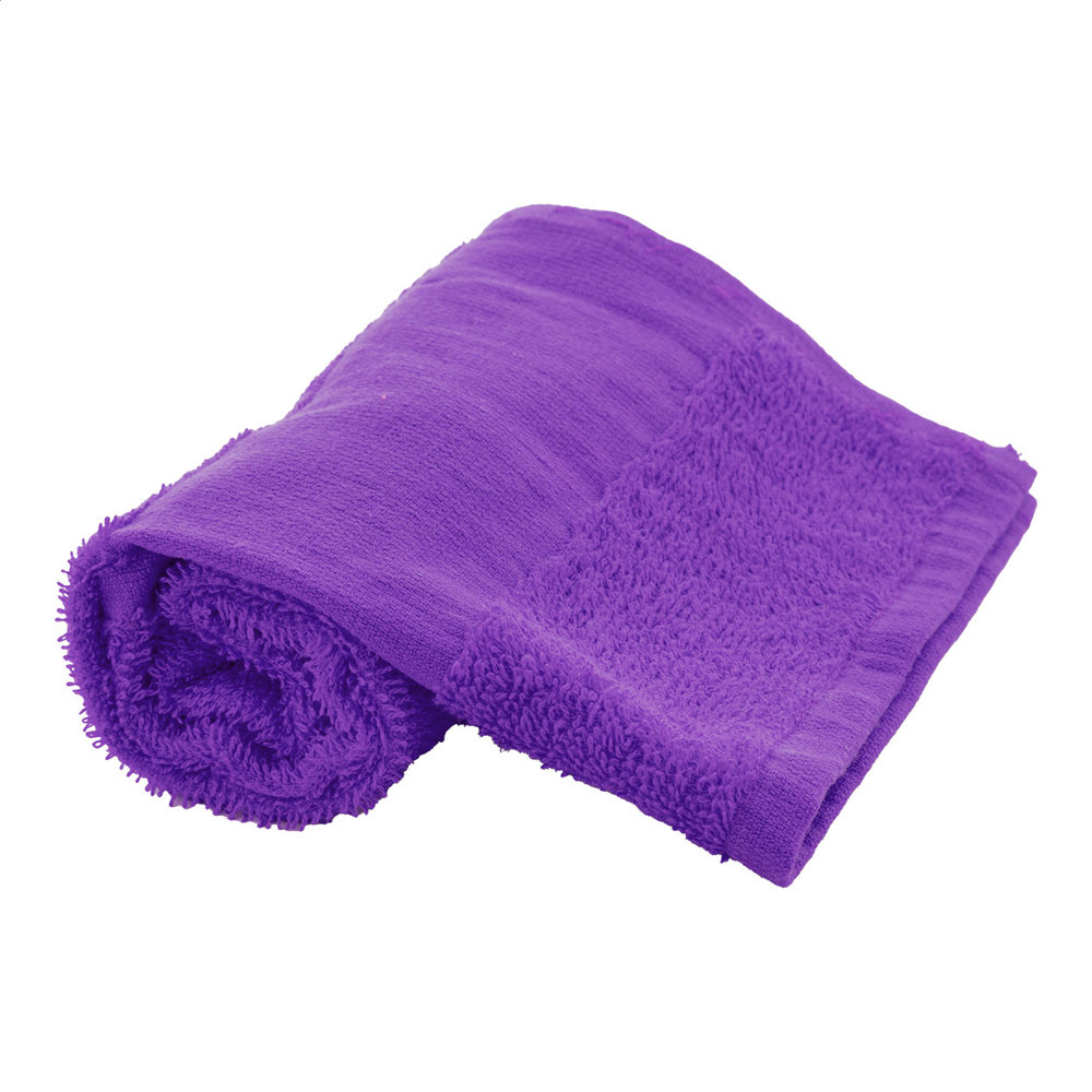 Terry S - Katoenen badstof handdoek - 30×50 cm - voor bedrijven en relatiegeschenken - Paars