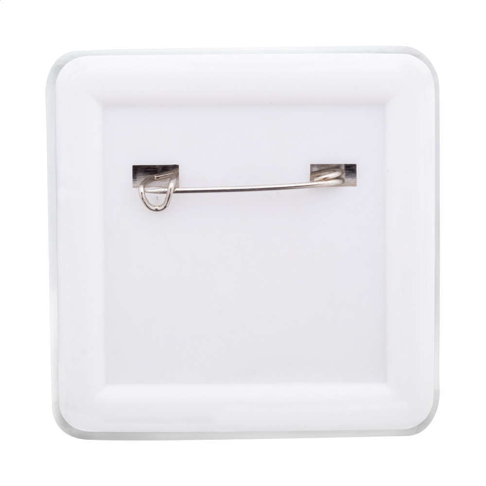SquareBadge Maxi - pin-knop badge - met logo of onbedrukt bestellen