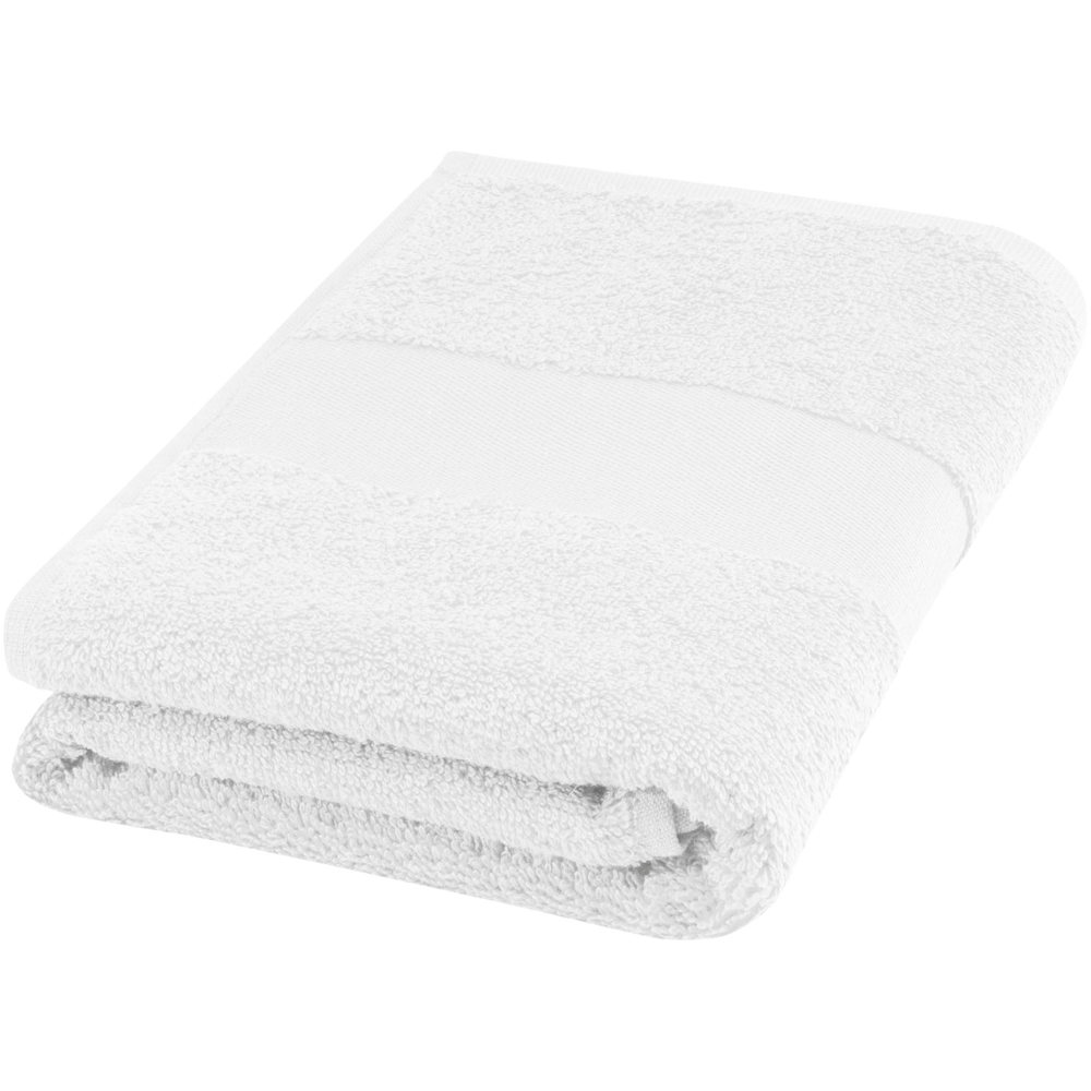 Charlotte handdoek 50 x 100 cm van 450 g/m² katoen - bedrukt of onbedrukt verkrijgbaar - wit