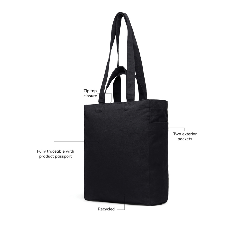 VINGA Hilo AWARE™ gerecycled canvas tas met ritssluiting