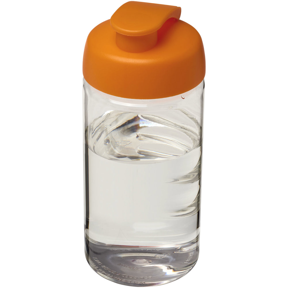 H2O Active® Bop 500 ml sportfles met flipcapdeksel - bedrukt of onbedrukt verkrijgbaar - Transparent, Oranje