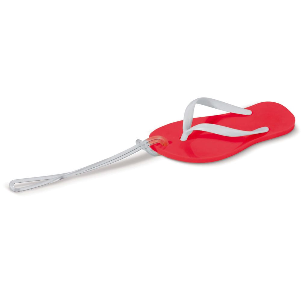 Bagagelabel slipper - kopen of bedrukken - rood