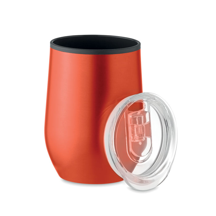 CHIN CHAN - Dubbelwandige reisbeker 350 ml - met logo of onbedrukt bestellen - Rood