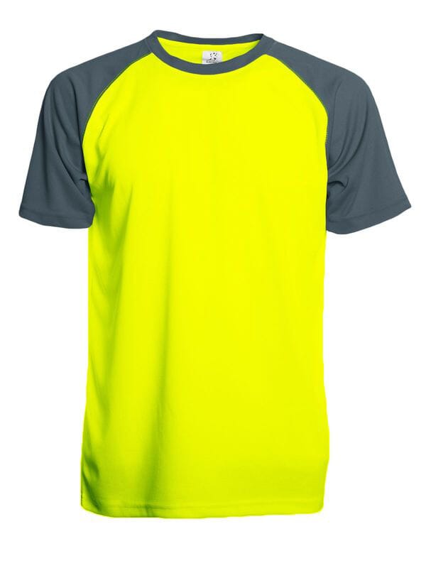 SP Trail sportshirt, 140 gr/m² - met logo of onbedrukt bestellen - Fluo geel/Anthraciet