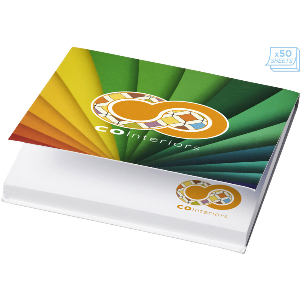 Sticky-Mate® softcover sticky notes 75x75mm - voor bedrijven en relatiegeschenken