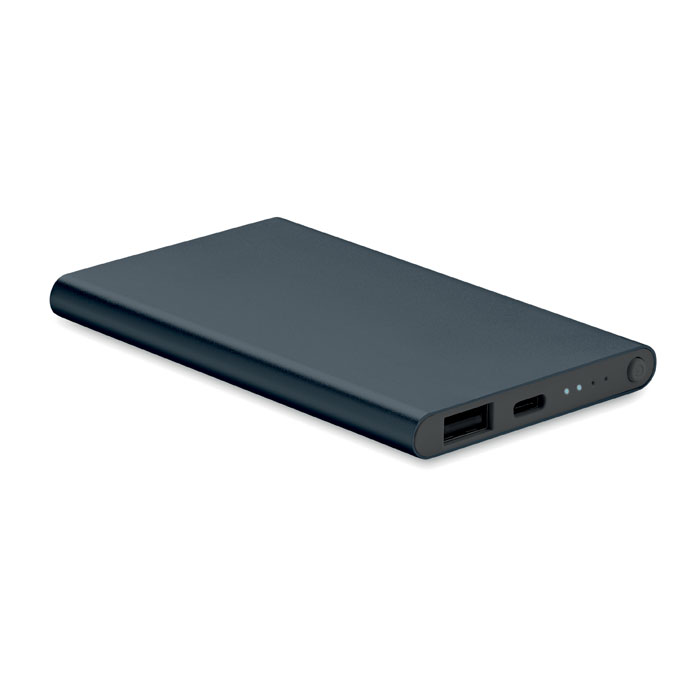 POWERFLAT C - 4000 mAh Power Bank Type C - kopen of bedrukken - Marineblauw
