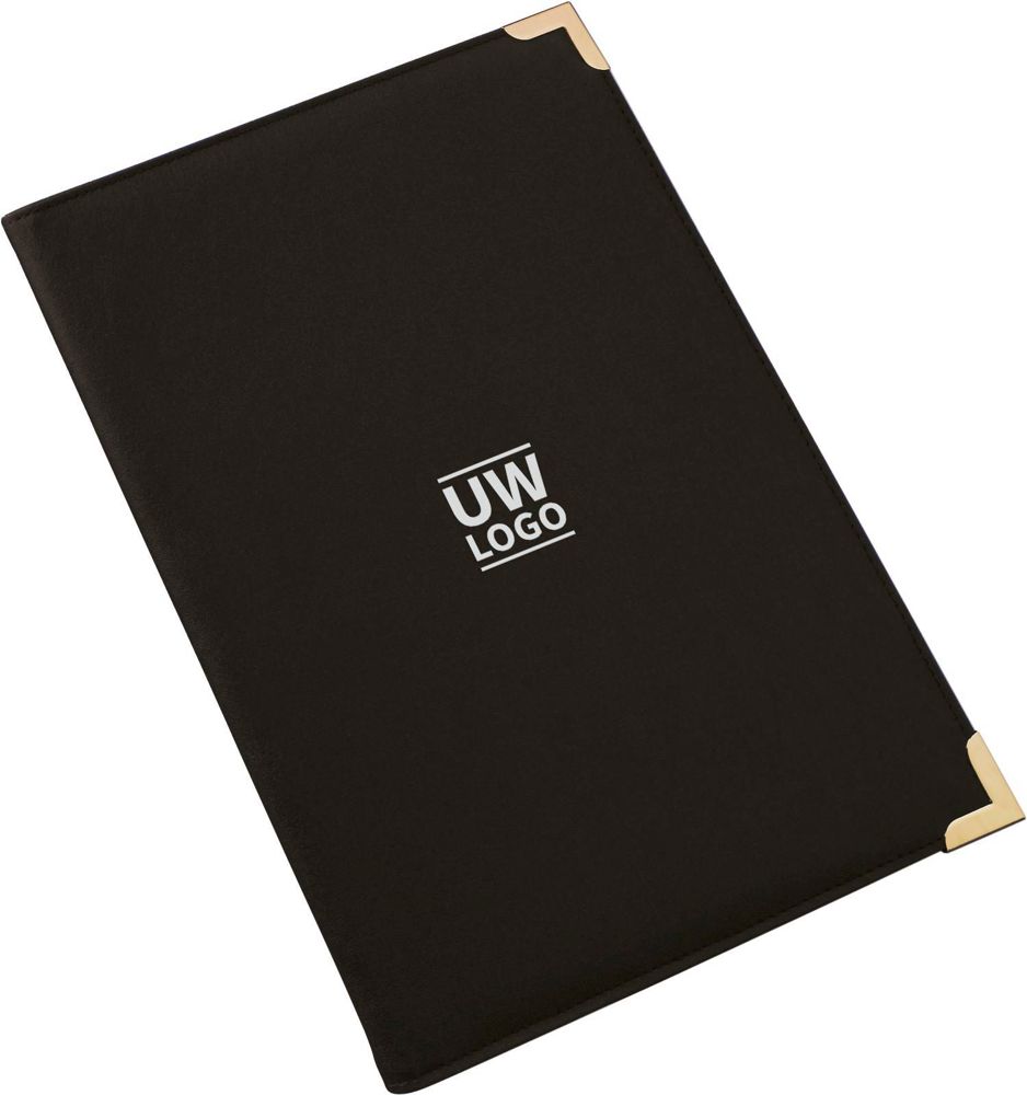 PU documentenmap Jovita - met logo of onbedrukt bestellen - zwart