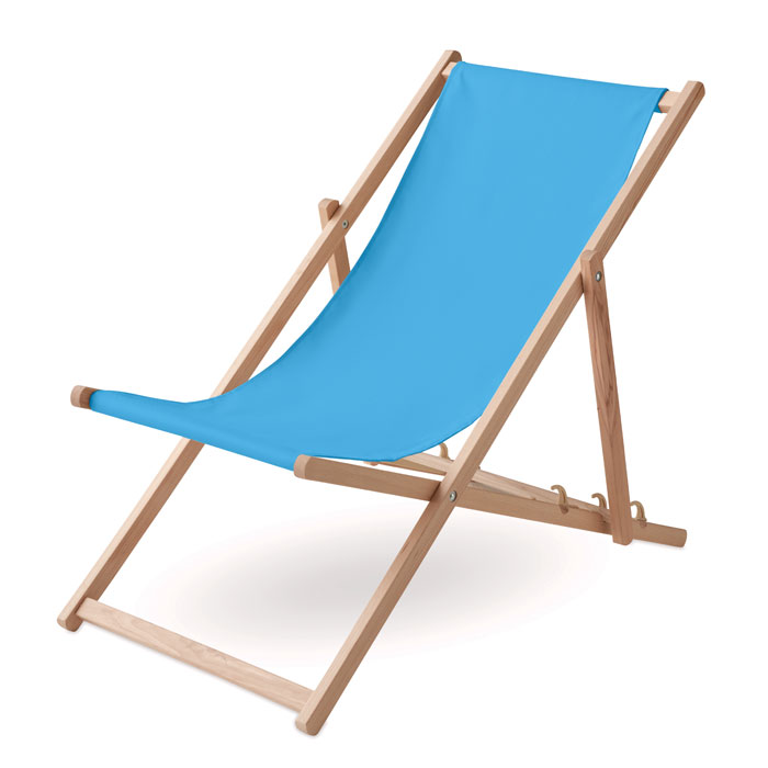 HONOPU - Houten strandstoel - met logo of onbedrukt bestellen - Turquoise