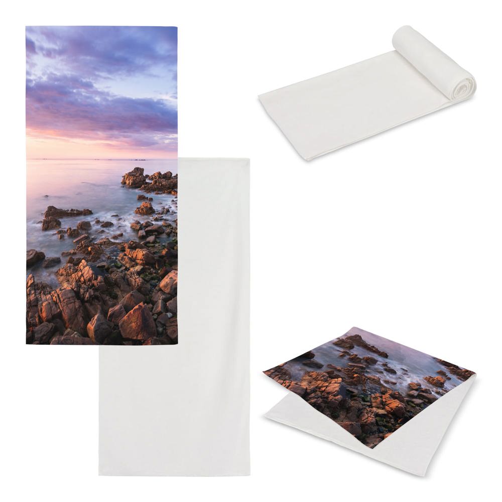 Dubbelzijdige handdoek sublimatie 100 x 180 cm 400 g/m² - met logo of onbedrukt bestellen