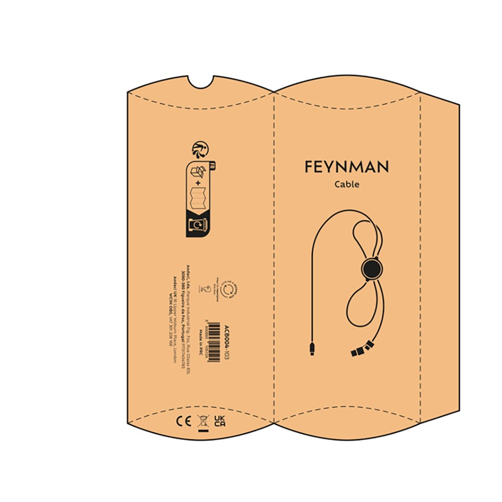 Feynman kabel rPET 3 in 1 - Zwart