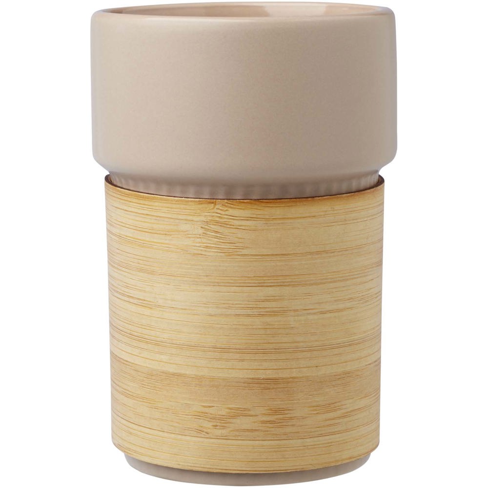 Fika 340 ml beker met bamboe hoes